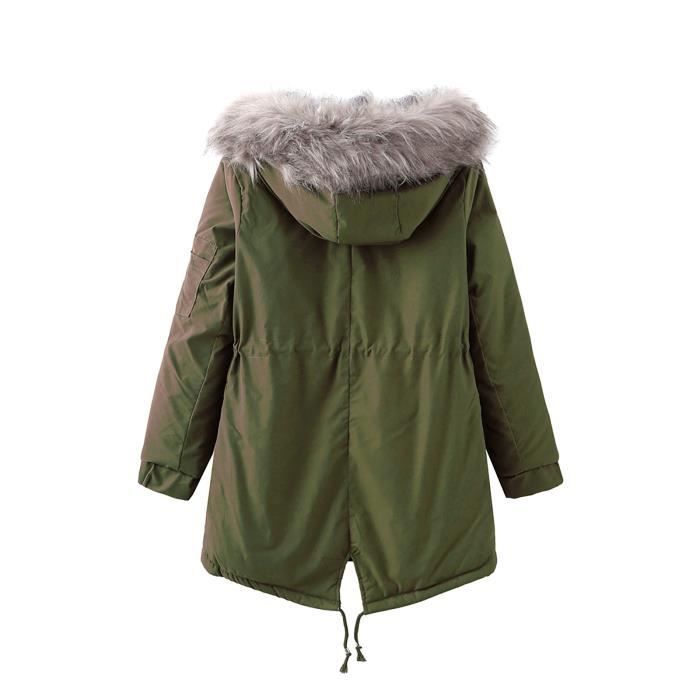 Manteau Femme Hiver long paississement et velours gardant au
