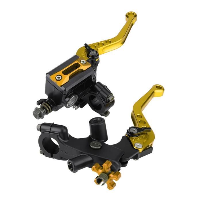 Leviers De Frein Et Embrayage Universels 22mm Moto - Rouge Anodisé CNC Ajustables