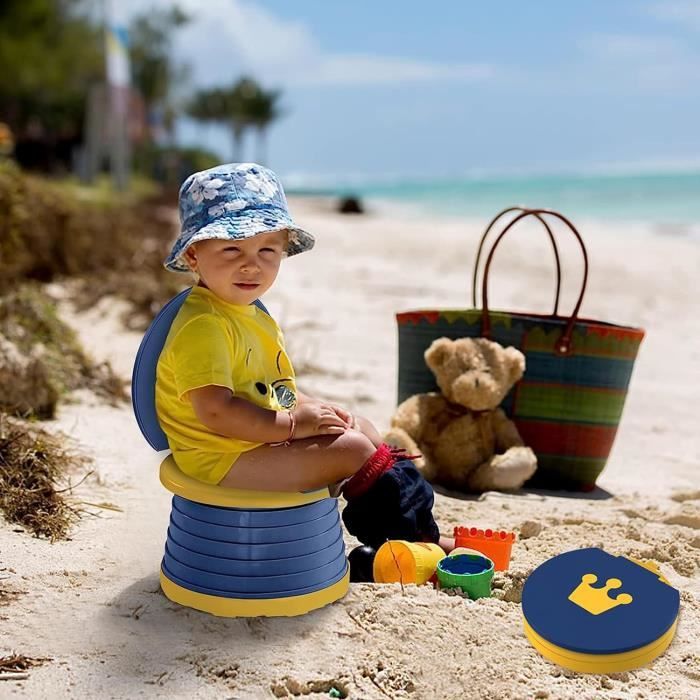 Pot de voyage portable 2 en 1 RisingFF pour tout-petits, pliable