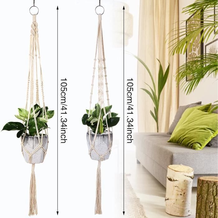 Lot De 2 Suspensions 45cm - Plantes Artificielles - Consultez Nos