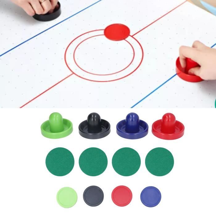 8 paquets de 2,5 pouces de palets d'air hockey - Palets durables, lisses et colorés pour tables de jeu à domicile et pour enfants - Compatibles avec les poussoirs et les buts