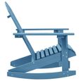 STAR® FAUTEUIL DE JARDIN - Chaise à bascule de jardin Adirondack Bois de sapin massif Bleu 70 x 91,5 x 92 cm|9154-2