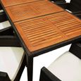 Salon de jardin en polyrotin brun Palermo 8+1 table et chaises ensemble de jardin Housses hydrofuges 7 cm-2