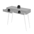 Table console - Console extensible - Coiffeuse - Selsey BELLO - 104 cm - noir-chêne wotan-2