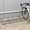 UISEBRT Râtelier de Sol Range-vélo Support pour Bicyclette Râteliers Muraux Gain de Place Rangement Velo en Garage pour 6 Vélos-2
