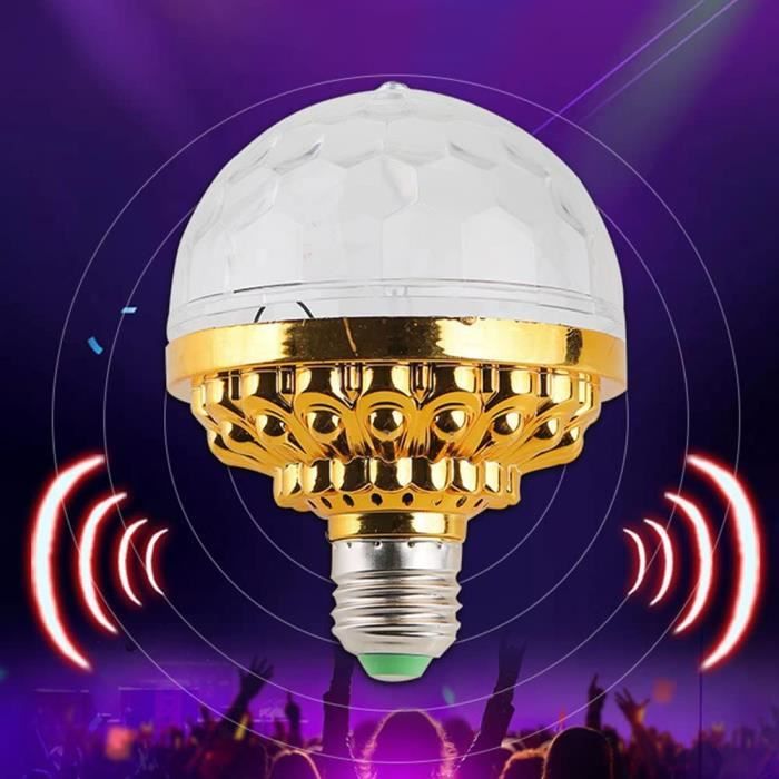 Ampoule Disco Magique Rotative 6 W E27 – Lumière Colorée Automatique, Effet Stroboscopique – Pour Fête, Chambre, Bar, Ambiance