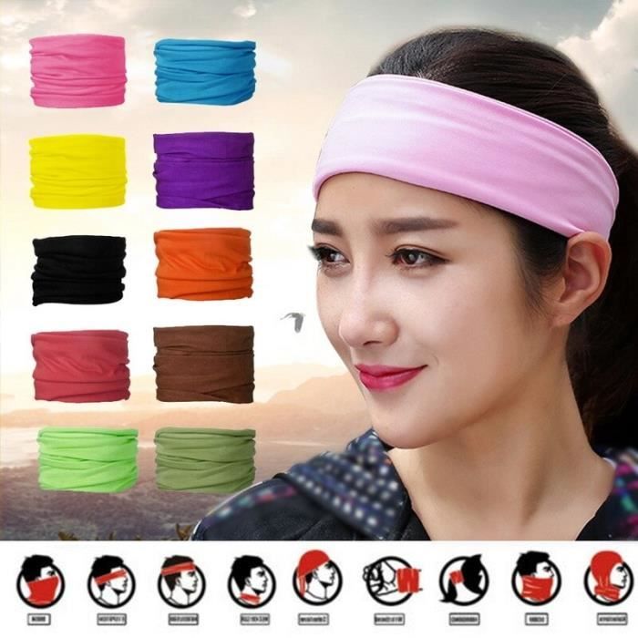 Lot De 4 Bandanas Multifonctionnels Qhui - Cache-cou, écharpe, Protection UV