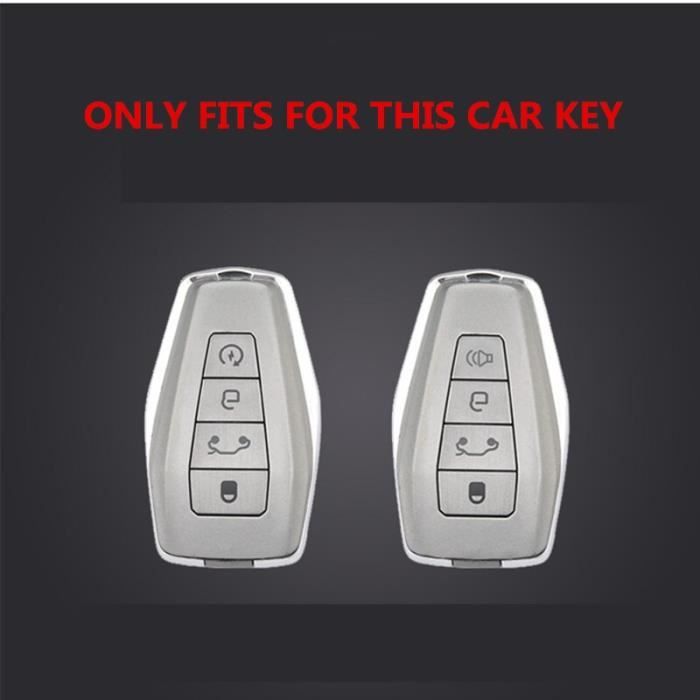 porte-clés rouge - Housse de protection pour clé télécommande de voiture,  étui en TPU pour Geely Coolray Atla
