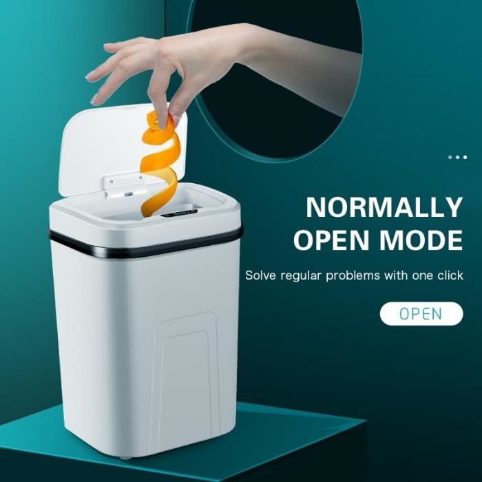 Poubelle,15L Smart poubelle automatique capteur poubelle sans fil