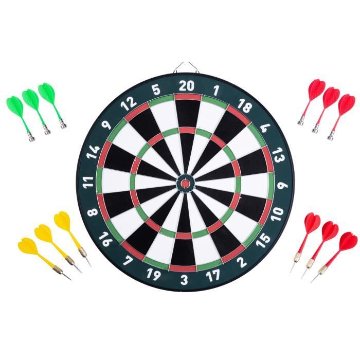 Jeu de fléchettes pour enfants, 66 cm, Velcro, double face, avec 12