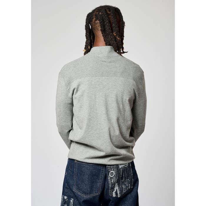 Sweatshirt Homme Kaporal Modèle Bach - Coupe Regular, Manches Longues, Col Montant - Noir Taille XL