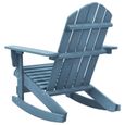 STAR® FAUTEUIL DE JARDIN - Chaise à bascule de jardin Adirondack Bois de sapin massif Bleu 70 x 91,5 x 92 cm|9154-3