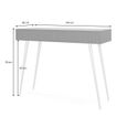 Table console - Console extensible - Coiffeuse - Selsey BELLO - 104 cm - noir-chêne wotan-3