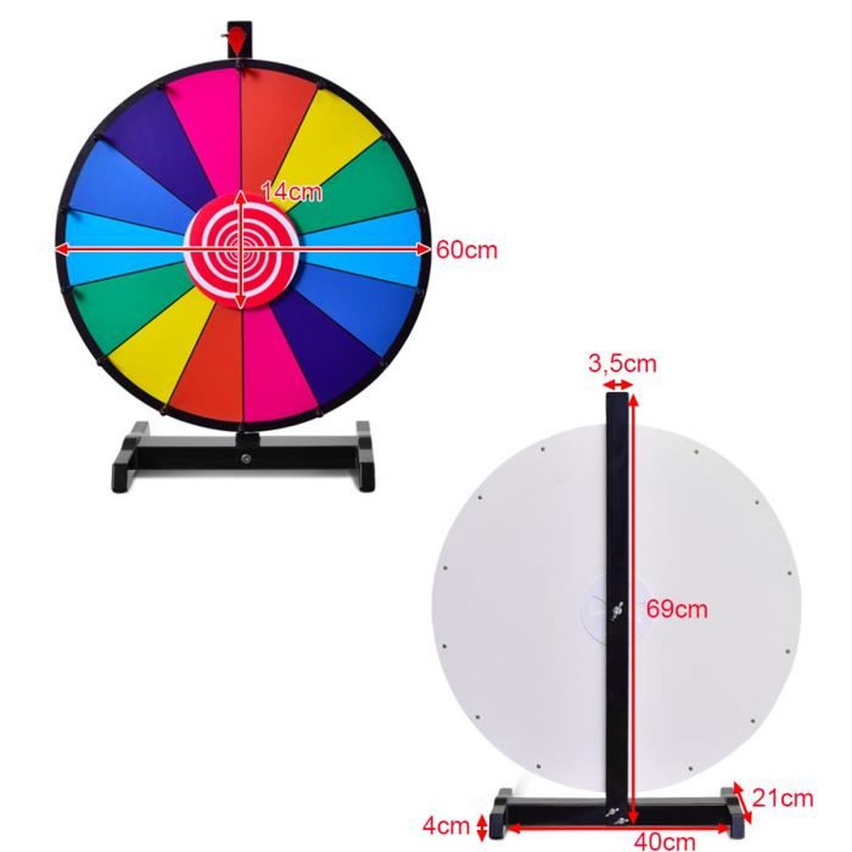 Roue De Loterie En 7 Lettres Roue de la Fortune 24 Pouce Jouet Loto Chance avec 14 Slots Effaçable à Sec  Couleur Roue Loteries Couleur Prix de Roue Fortune - Cdiscount Jeux - Jouets