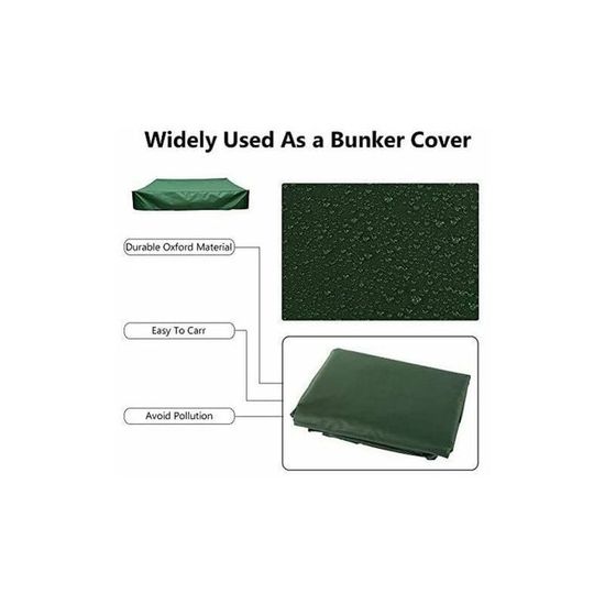 Kasanni Housse Bac à Sable 150x150x20 Cm – Tissu Oxford 420D Imperméable – Bandes Réfléchissantes – Sac De Rangement Inclus
