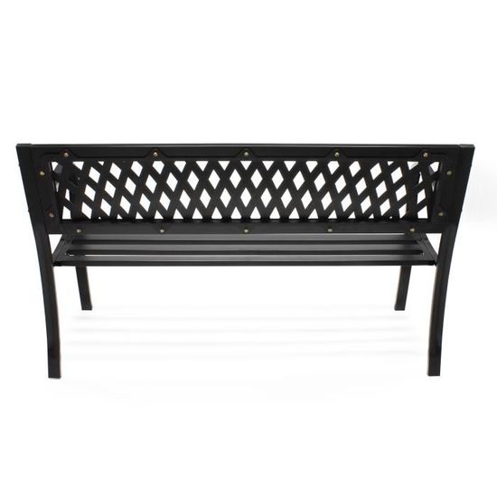 Banc De Jardin Banquette Mareike Et Acier Design De Parc 2 Places Exterieur Terrasse 51847 Achat Vente Banc D Exterieur Banc De Jardin Banquette Marei Cdiscount