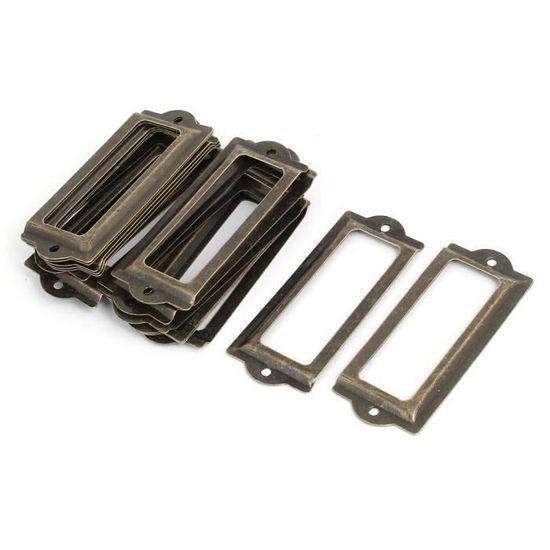 Tiroir De L Armoire De Fer Coffret Porte Etiquettes Tag Ton Bronze