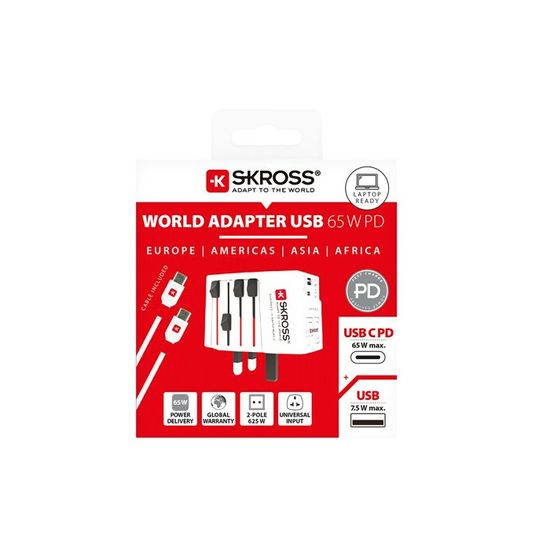 SKROSS - Adaptateur de Voyage - Prises Monde vers France : Skross