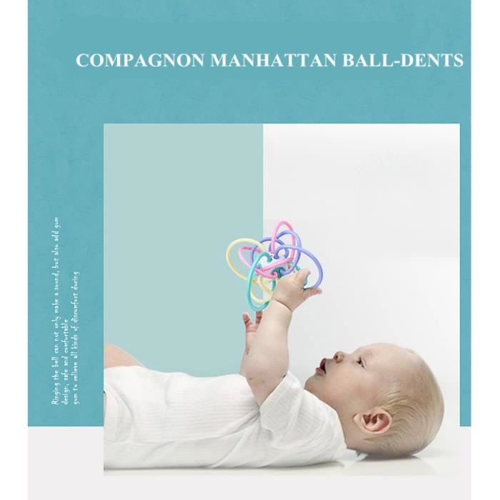 Jouet Dentition Bébé Silicone - Hochet Sensoriel Montessori 3-18 Mois