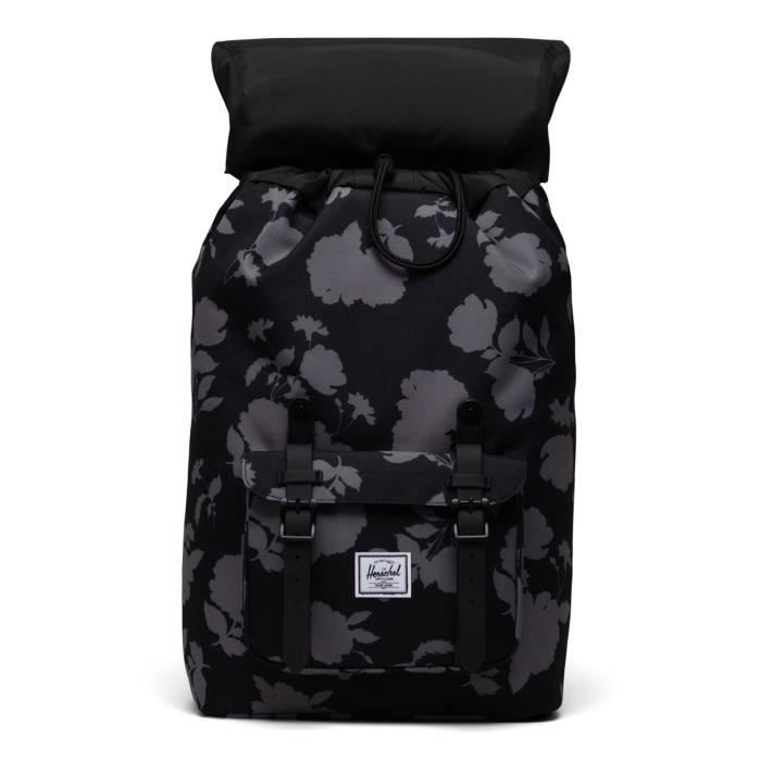 Herschel little america mid volume black crosshatch discount