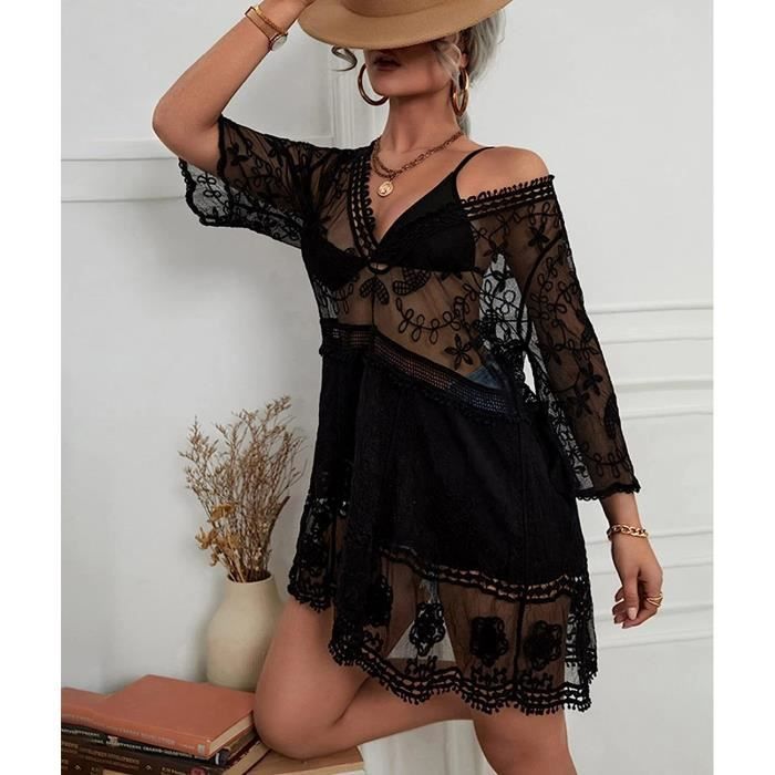 Robe plage dentelle on sale