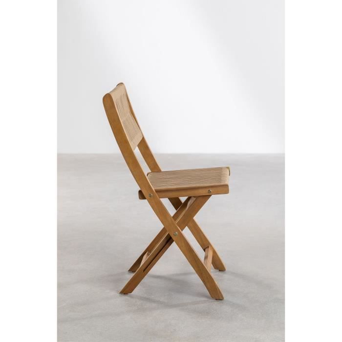 Chaise de jardin en bois avec accoudoirs Tenay Supreme