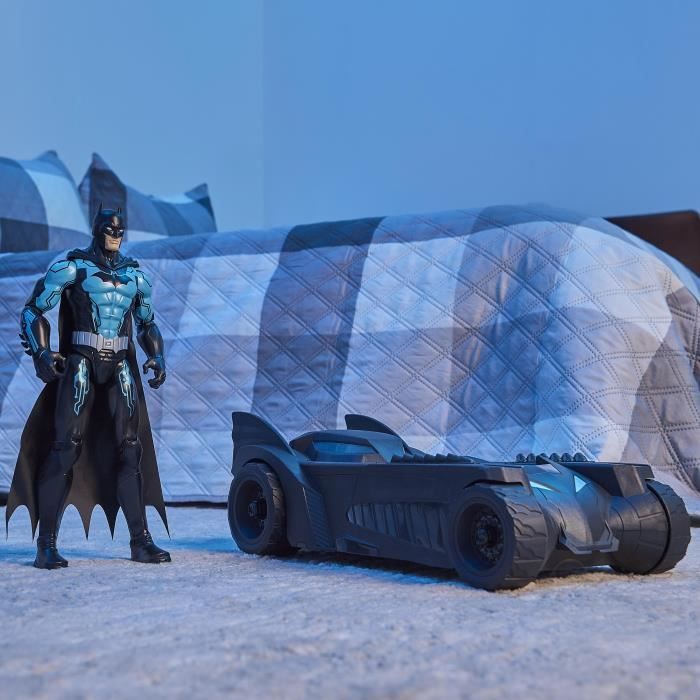DC Comics BATMAN - PACK BATMOBILE + FIGURINE BATMAN 30 CM - - Véhicule  Batmobile Et