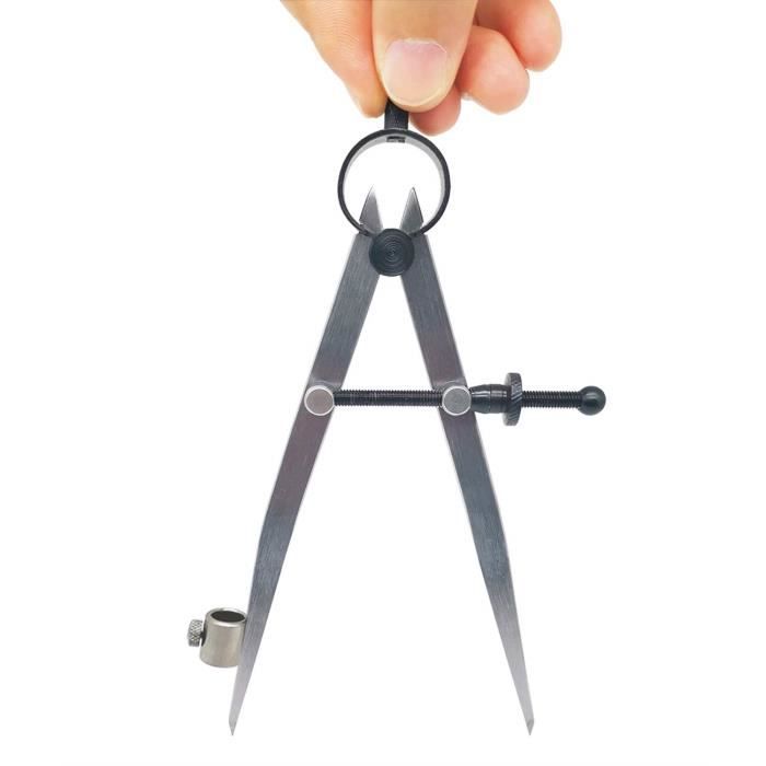 ZLKSKER Compas professionnel de précision à ressort de 15,2 cm avec ...