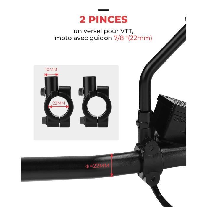 Prix 2025 | Rétroviseurs De Moto, Rétroviseurs Latéraux Rotatifs Réglables