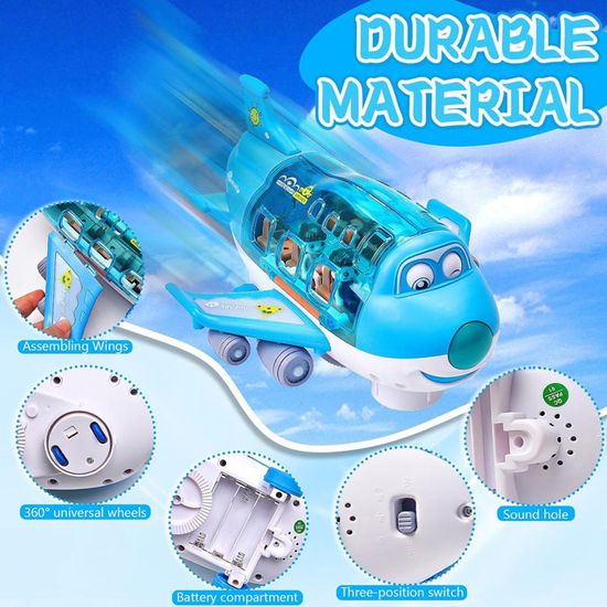 ArtCreativity Jouet d'avion lumineux avec sons de décollage, lumières LED et roues mobiles – Jouet d'avion Bump And Go pour enfants de 4 à 8 ans – Cadeau d'anniversaire pour garçons et ArtCreativity Jouet d'avion lumineux avec sons de décollage, lumières LED et roues mobiles – Jouet d'avion Bump And Go pour enfants de 4 à 8 ans – Cadeau d'anniversaire pour garçons et