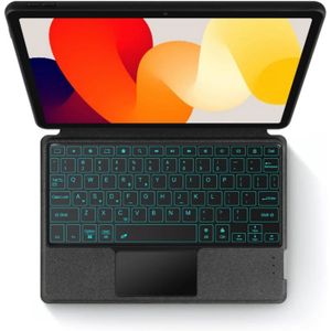 Coque Clavier Pour Xiaomi Redmi Pad 2 Pro 12,1 Pouces – Étui Magnétique Bluetooth Rétroéclairé, Noir