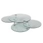 Table Basse 3 Plateaux Ovales En Verre Trempe Glass Achat