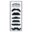 Moustache Party Noir X6 Orange - Kit de 6 moustaches noires pour jouer le rôle de célèbres personnages de films-0