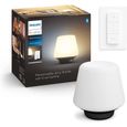 Philips White Ambiance WELLNESS Lampe à poser 1x9.5W - Blanc (télécommande incluse), compatible Bluetooth-0