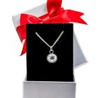 ASCALIDO Pendentif ballon De foot En vrai argent 925 massif avec chaine 50cm et ecrin coffret football homme boite cadeau