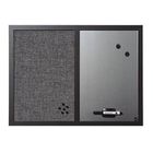 Tableau Mixte - Bi-Office - MX0443416 - Surface Magnétique Argentée - Panneau d'Affichage Tissu - 60x45 cm