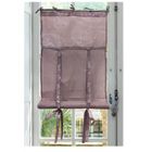 DECORATION D'AUTREFOIS Autrefois Rideau enrouleur et brise bise 60 x 160 cm Rose Nice, Lin brodé, Voilage Broderie, Style Charme, Petit Rideau Fin