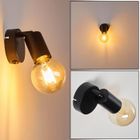 Applique murale - HOFSTEIN - Maidford - Métal noir - Interrupteur intégré - Orientable