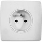 BRAND Prise 2P+T 16A borne auto + griffes Diwone Blanc