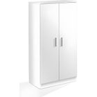 PEGANE Meuble Armoire à Chaussures avec 2 portes coloris blanc - 108 x 55 x 36 cm