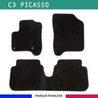 Tapis de voiture - Sur Mesure pour C3 PICASSO (2009 à 2016) - 3 pièces - Tapis de sol antidérapant pour automobile