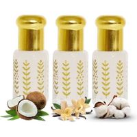 Musc tahara parfumé TOP meilleur vente - 3ml - Musc Blanc -coco - vanille - monoï