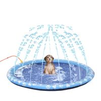 PawHut Tapis à jet d'eau pour chien Tapis De Pulvérisation Antidérapant Bassin pour animal - 150 cm de diamètre - PVC bleu