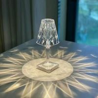  lampe acrylique diamant cristal Crystal Lamp, Led lampe de table cristal lampe de table Touch lumière USB rechargeable