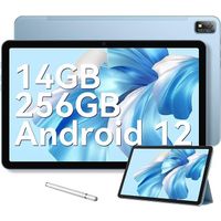 Tablette Tactile Blackview Tab 16 11 pouces FHD+ 14Go+256Go-SD 1To 13MP+8MP 7680mAh Android 12 Dual SIM-Certifié TÜV-PC mode - Bleu