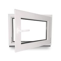 Fenêtre PVC - Triple Vitrage - Tirant droite - Poignée à gauche - Ferrage droite - Blanc - 600x700 mm