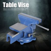 Table d'étau avec table d'enclume - SURENHAP - 8 pouces mobile - Bleu - Fonte - 41*21*19 cm