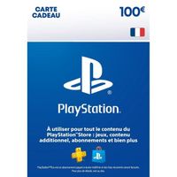 Carte cadeau numérique de 100€ à utiliser sur le PlayStation Store
