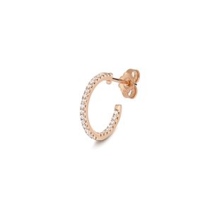 Boucles D'oreilles Femme Plaqué Or 24 Carats Avec Zircone Blanche - Imperméables, Neuf Avec étiquettes