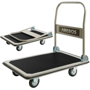 CHARIOT - DESSERTE AREBOS Pliable | Chariot à Plate-Forme | Chariot d